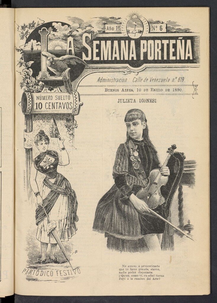 Miniatura de La Semana Porteña: Periódico festivo del 10 de enero de 1890