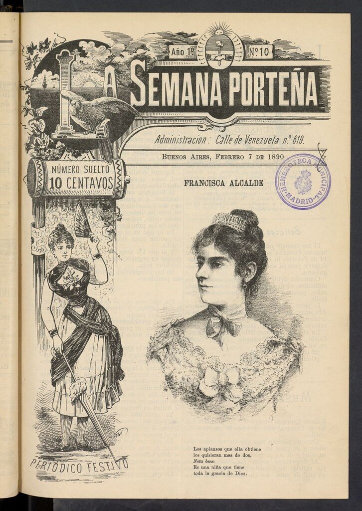 Miniatura de La Semana Porteña: Periódico festivo del 7 de febrero de 1890