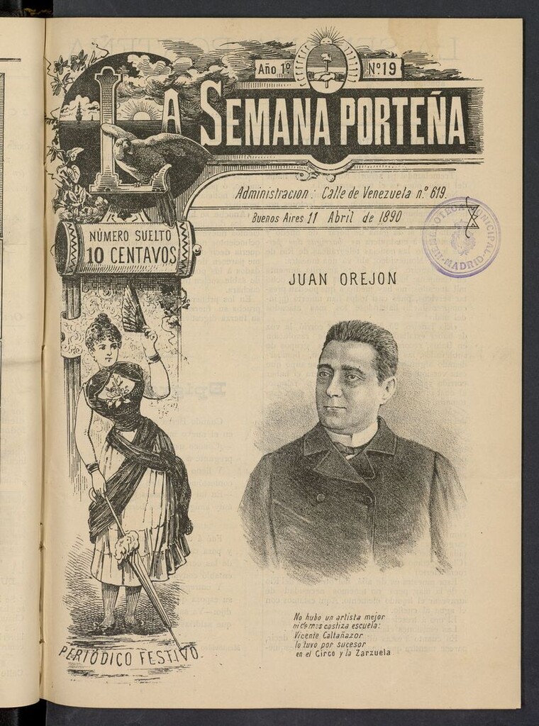 Miniatura de La Semana Porteña: Periódico festivo del 11 de abril de 1890