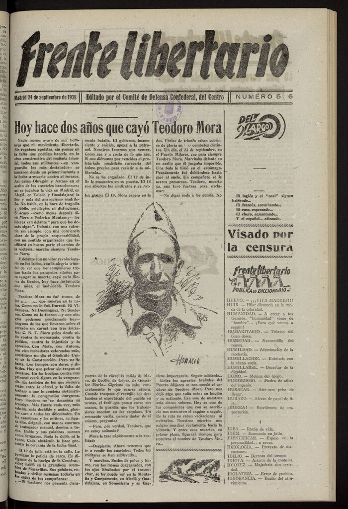 Miniatura de Frente Libertario: Órgano de las Milicias Confederales del 24 de septiembre de 1938