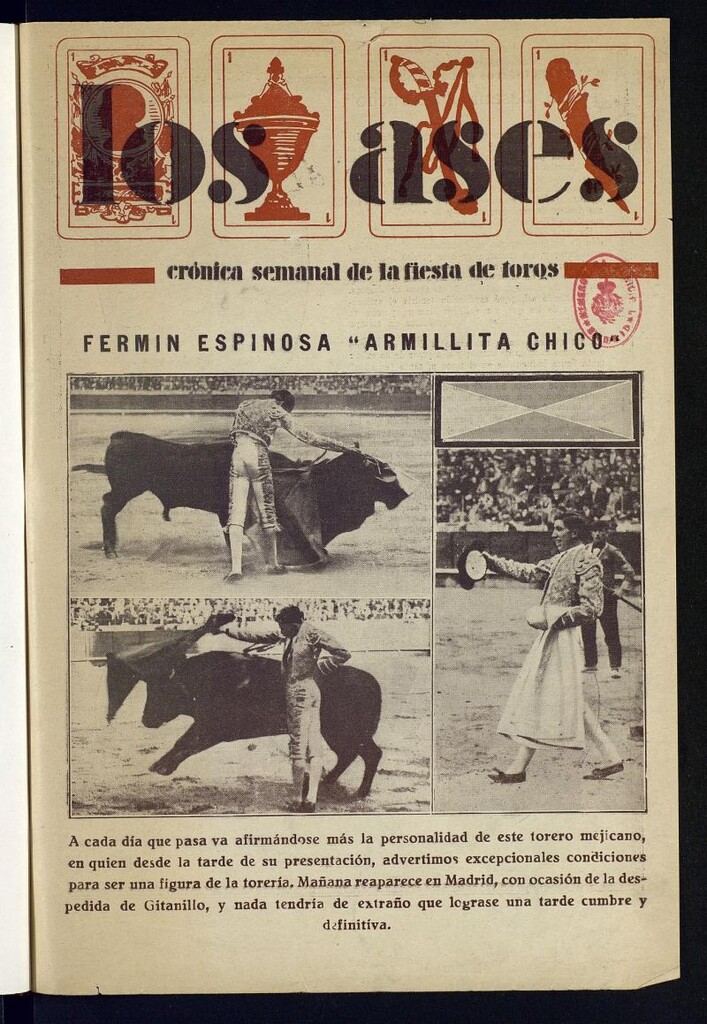 Miniatura de Los Ases : Crónica Semanal de la Fiesta de Toros