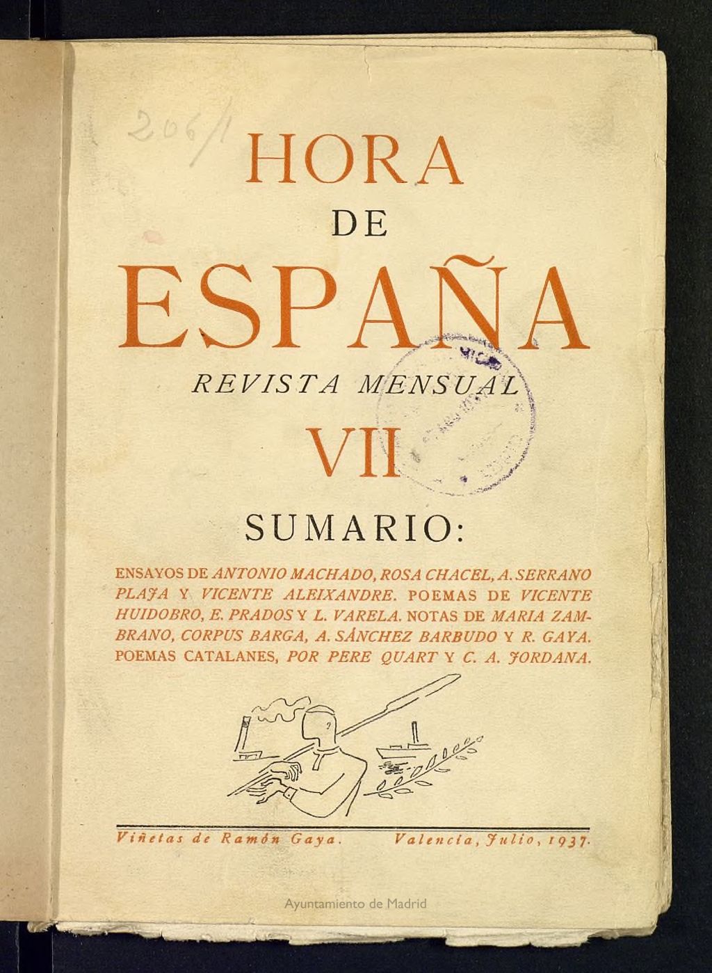 Miniatura de Hora de España de julio de 1937