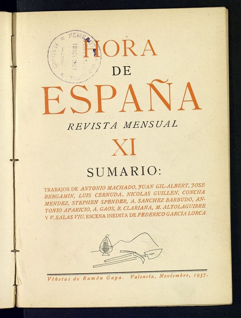 Miniatura de Hora de España de noviembre de 1937