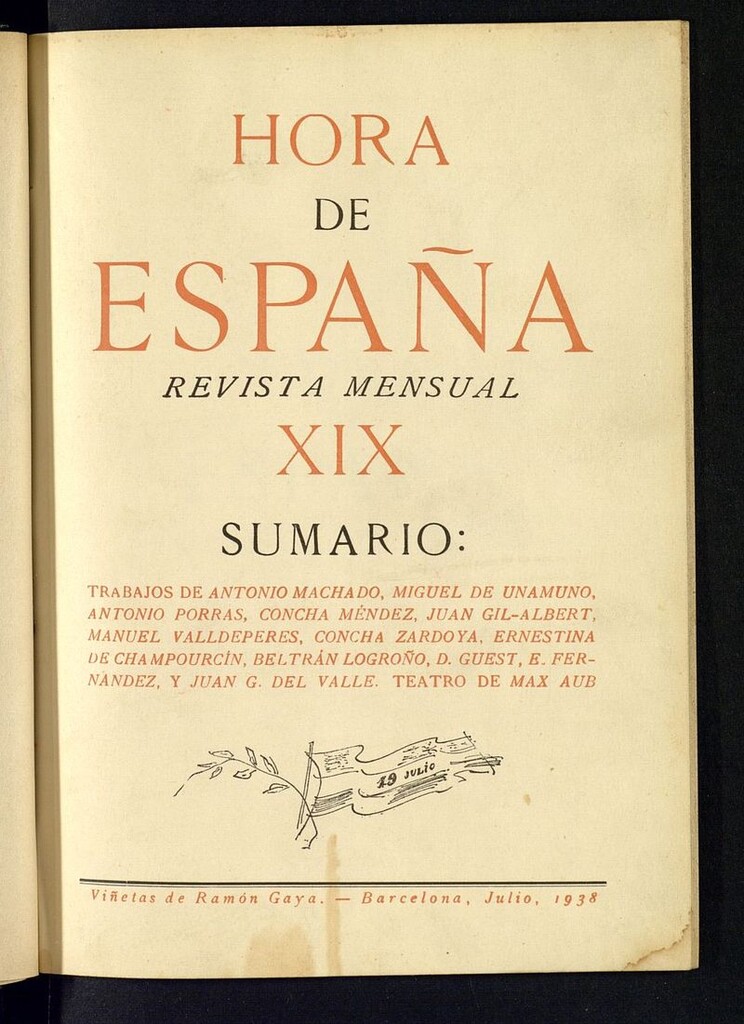 Miniatura de Hora de España de julio de 1938