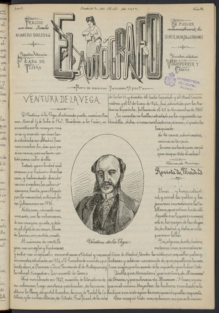 Miniatura de EL Autógrafo del 2 de abril de 1873, nº 12