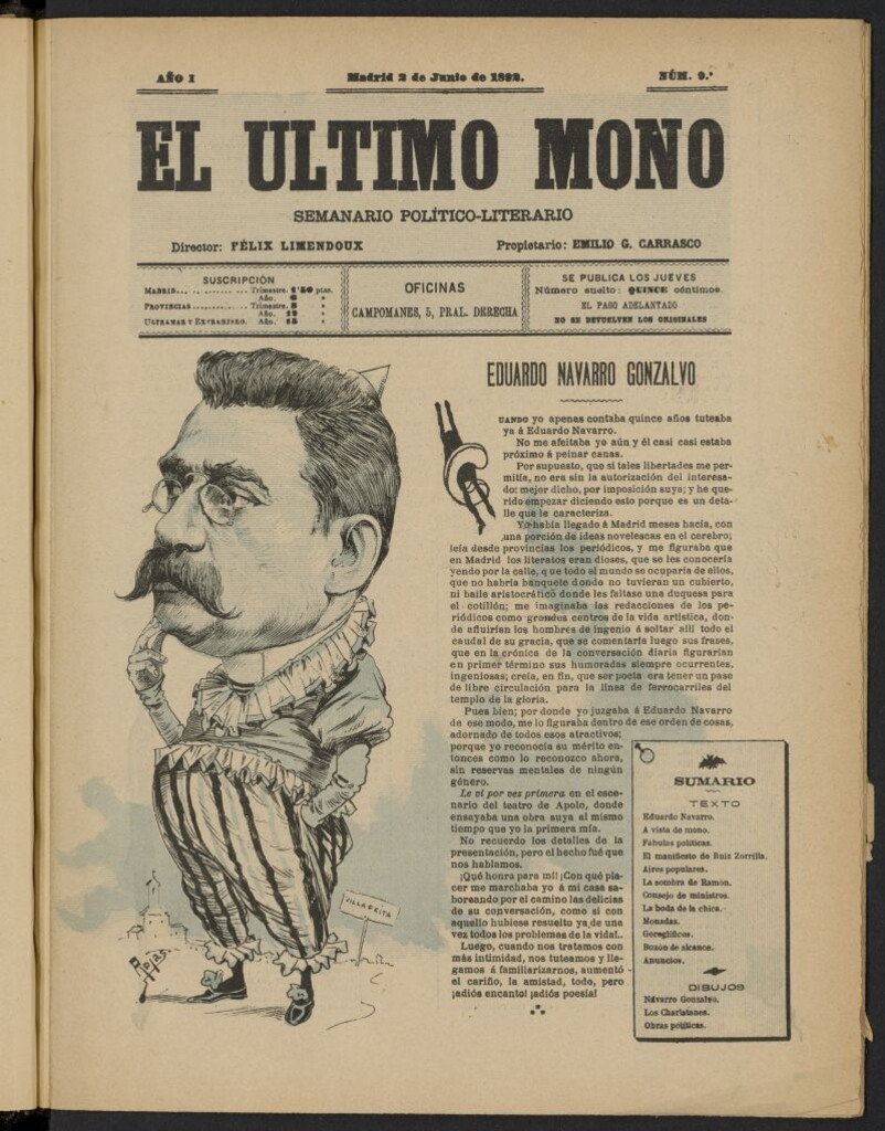 Miniatura de El último mono: impresiones dinamiteras del 2 de junio de 1892, nº 9