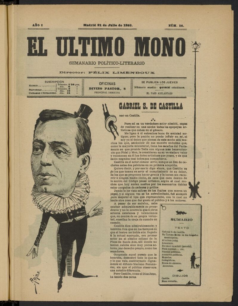 Miniatura de El último mono: impresiones dinamiteras del 21 de julio de 1892, nº 16