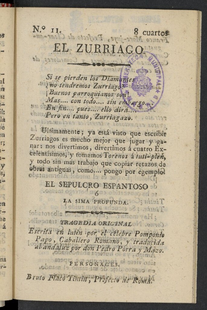 Miniatura de El Zurriago. Madrid de 1821-1822, nº 11