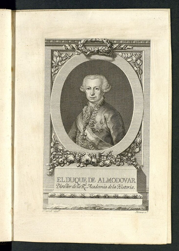 Miniatura de Retrato del Duque de Almodovar, director de la Real Academia de la Historia
