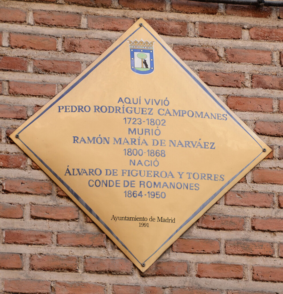 Miniatura de Pedro Rodríguez Campomanes, Ramón María de Narváez y Conde de Romanones