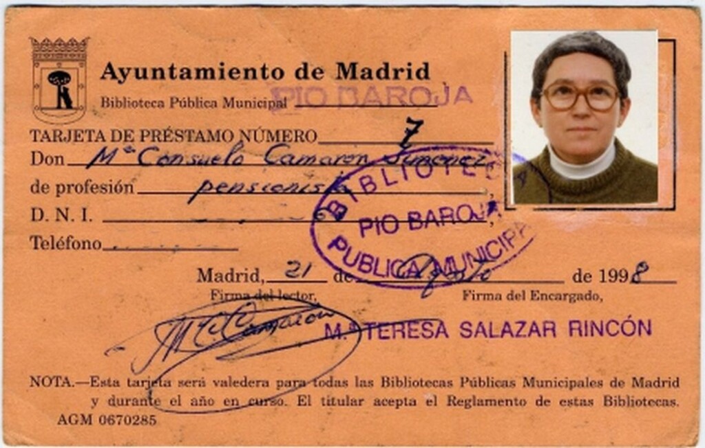 Miniatura de Carnet de préstamo de la Biblioteca Pública Municipal Pío Baroja