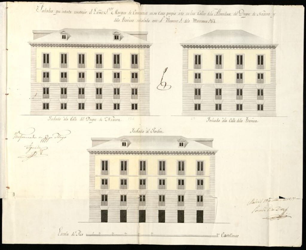 Miniatura de Sobre licencia para edificar una casa del Exmo. Sr. marqués de Camarasa en las calles del Duque de Nájera, de la Traviesa y del Sacramento