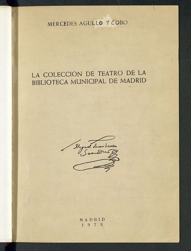 Miniatura de La colección de teatro de la Biblioteca Municipal de Madrid 2