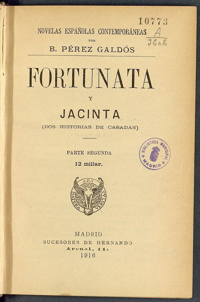 Miniatura de Fortunata y Jacinta: (dos historias de casadas) parte segunda