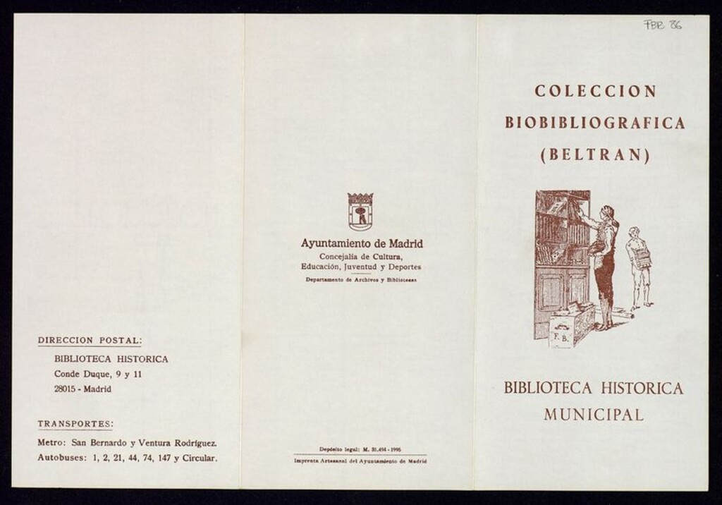 Miniatura de Colección bibliográfica (Beltrán): [tríptico]