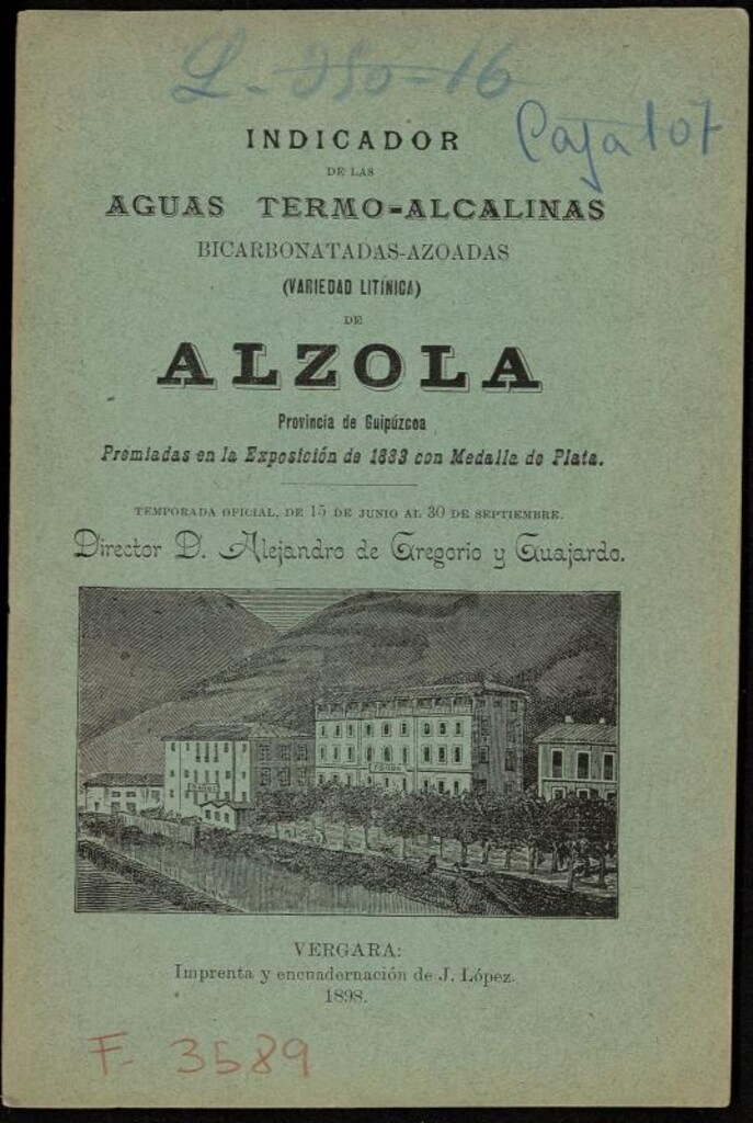 Miniatura de Indicador de las aguas termo-alcalinas bicarbonatadas-azoadas (variedad litínica) de Alzola