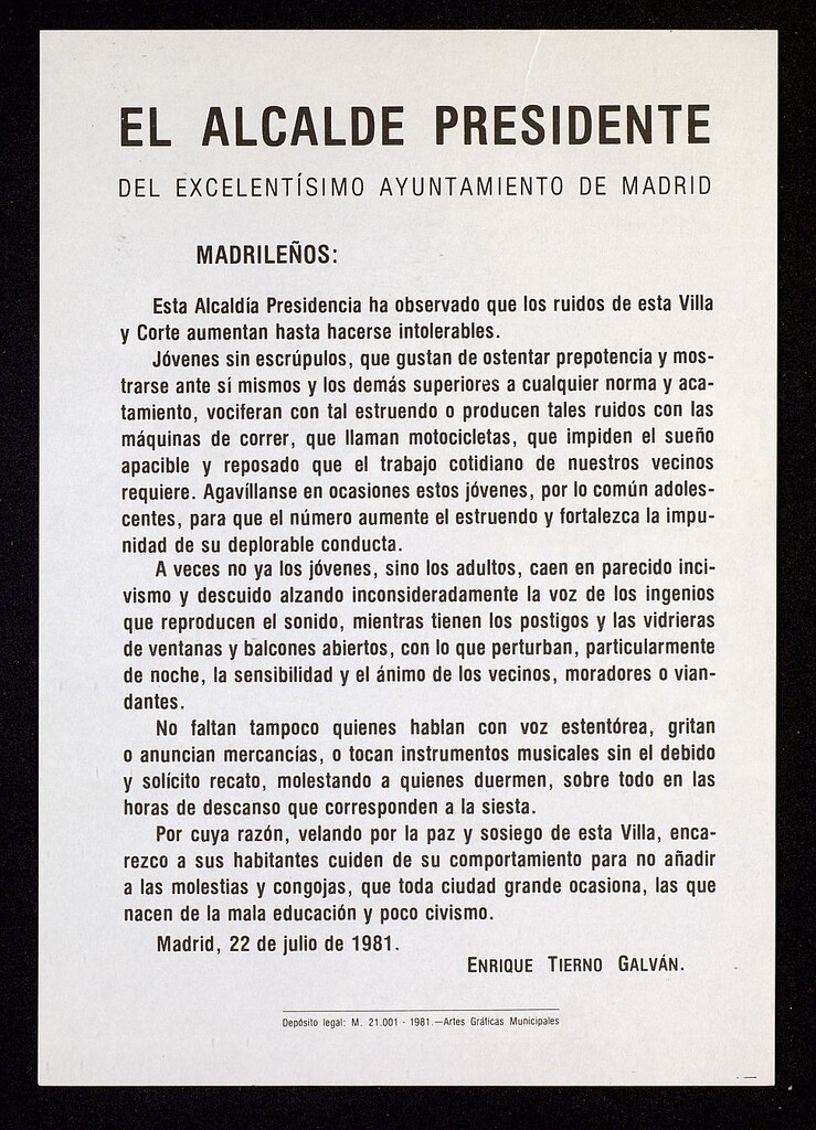 Miniatura de Bando sobre el ruido de Madrid