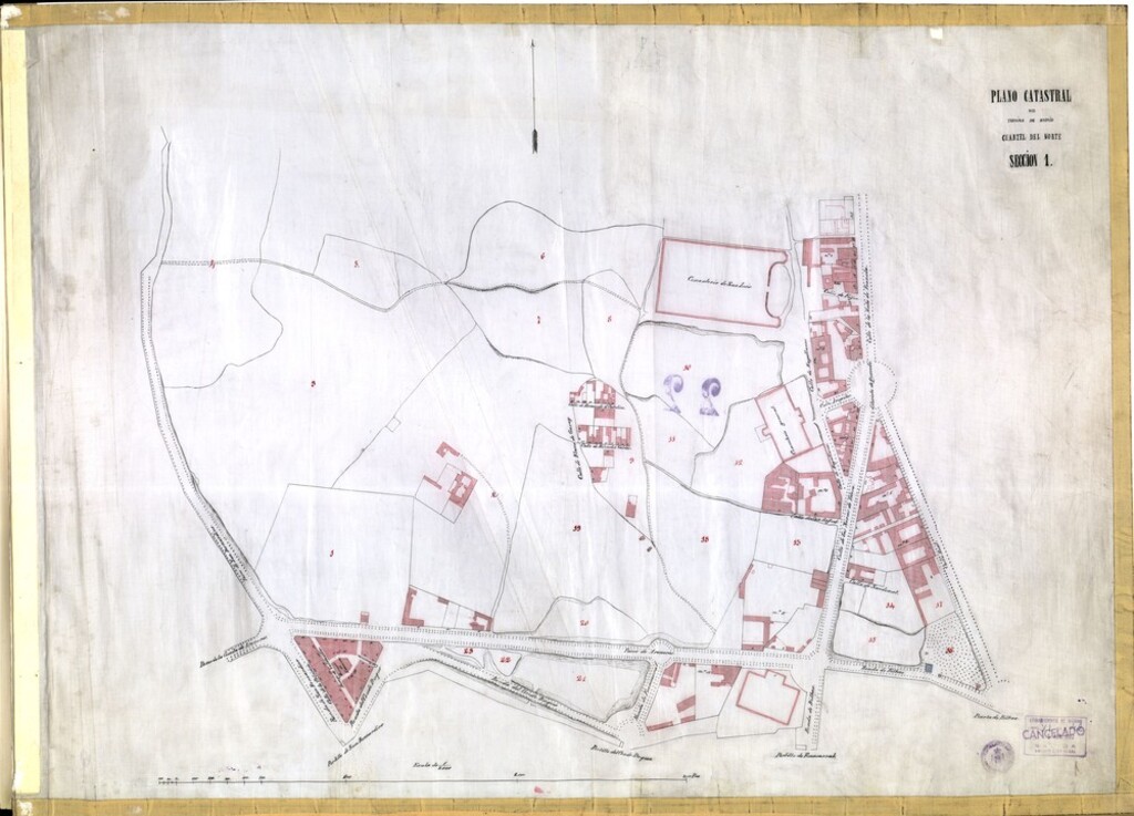 Miniatura de Plano catastral del término de Madrid. Cuartel del Norte. Sección 1