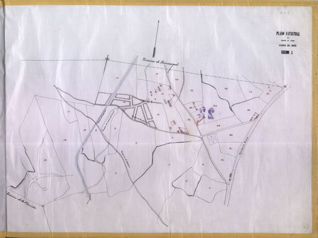 Miniatura de Plano catastral del término de Madrid. Cuartel del Norte. Sección 4