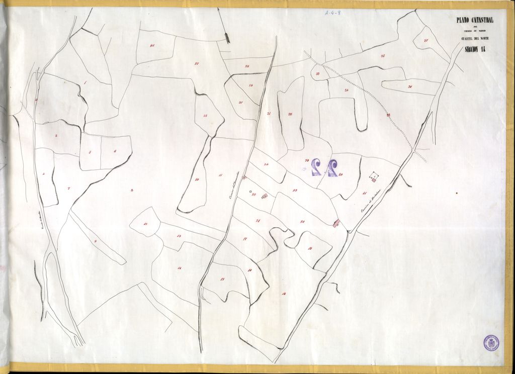 Miniatura de Plano catastral del término de Madrid. Cuartel del Norte. Sección 14