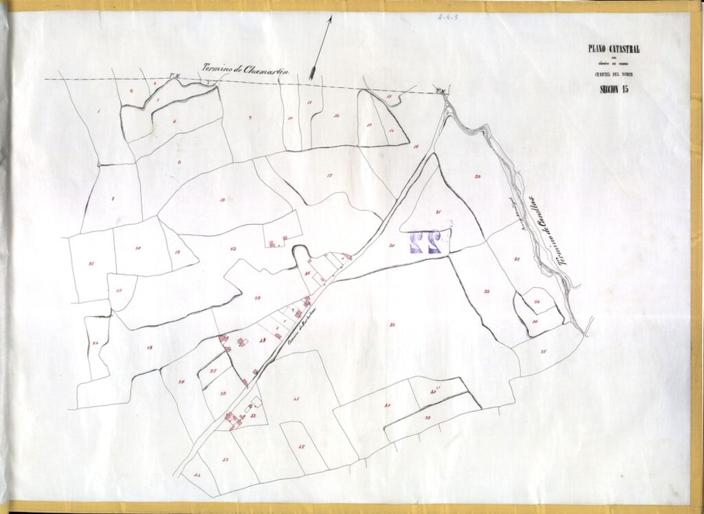 Miniatura de Plano catastral del término de Madrid. Cuartel del Norte. Sección 15