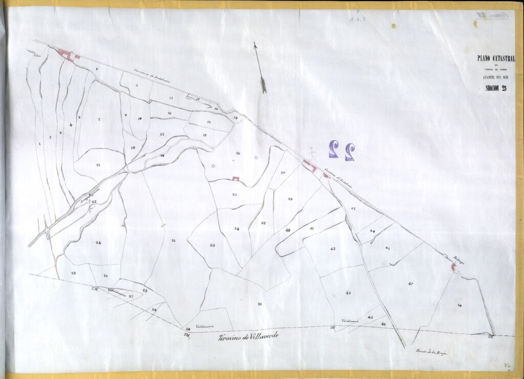 Miniatura de Plano catastral del término de Madrid. Cuartel del Sur. Sección 28