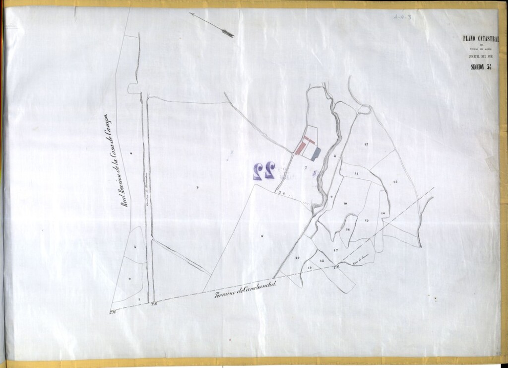 Miniatura de Plano catastral del término de Madrid. Cuartel del Sur. Sección 34