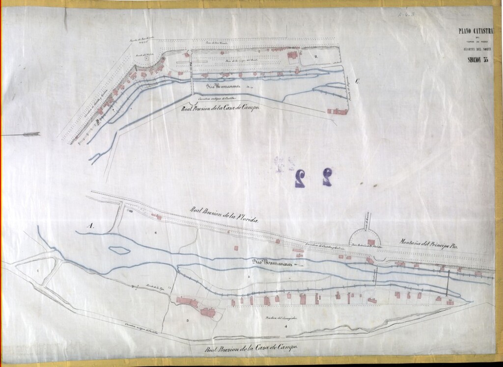 Miniatura de Plano catastral del término de Madrid. Cuartel del Norte. Sección 35