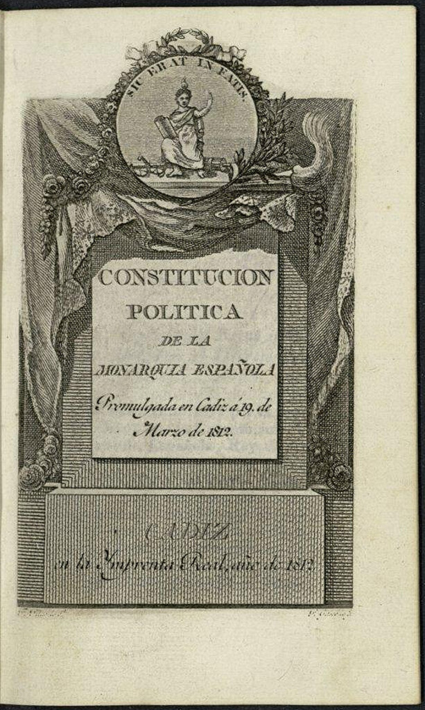 Miniatura de Constitución política de la Monarquía Española: promulgada en Cádiz el 19 de Marzo de 1812