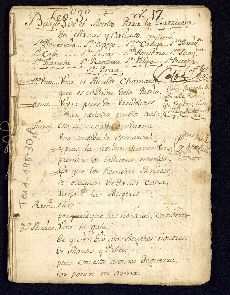 Miniatura de El asalto Bayle para la zarzuela de Arcas y Calixto