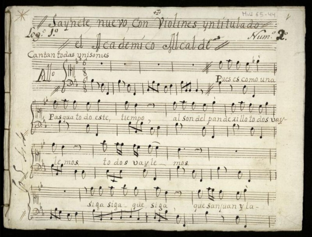 Miniatura de Saynete nuevo con violines yntitulado El académico alcalde