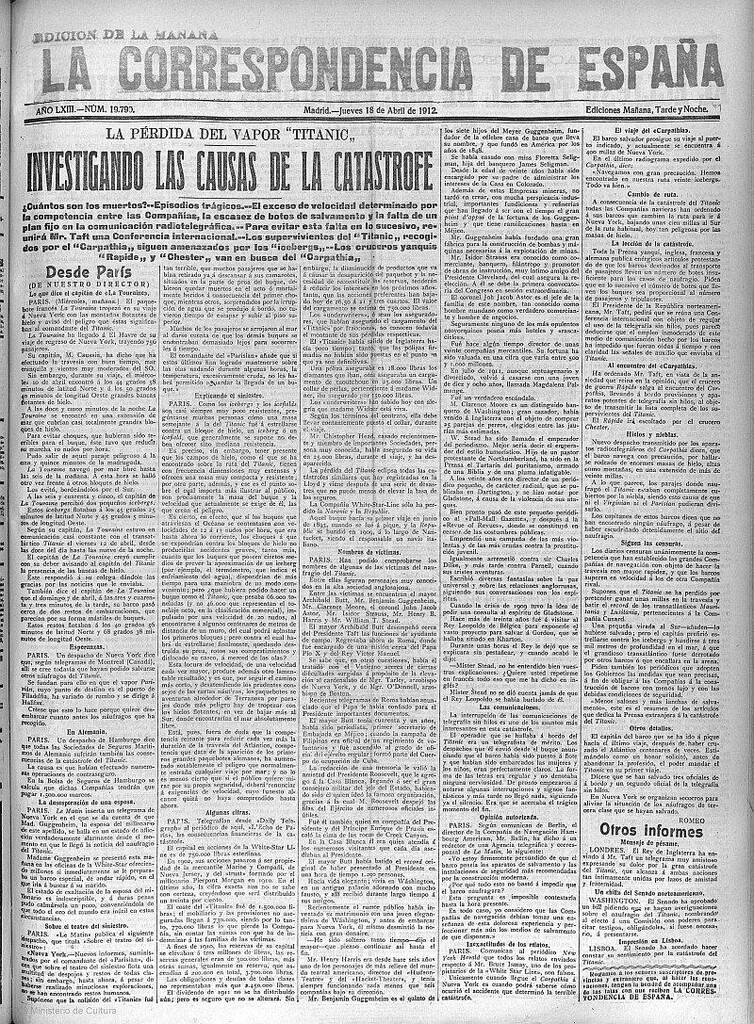 Miniatura de Investigando las causas de la catástrofe: La pérdida del vapor Titanic