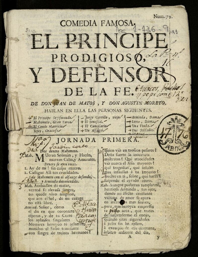 Miniatura de El principe prodigioso y defensor de la fe