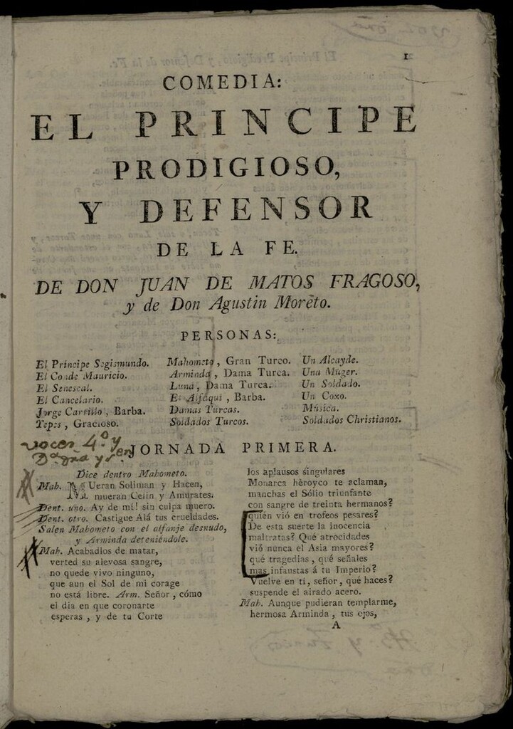 Miniatura de El principe prodigioso y defensor de la fe