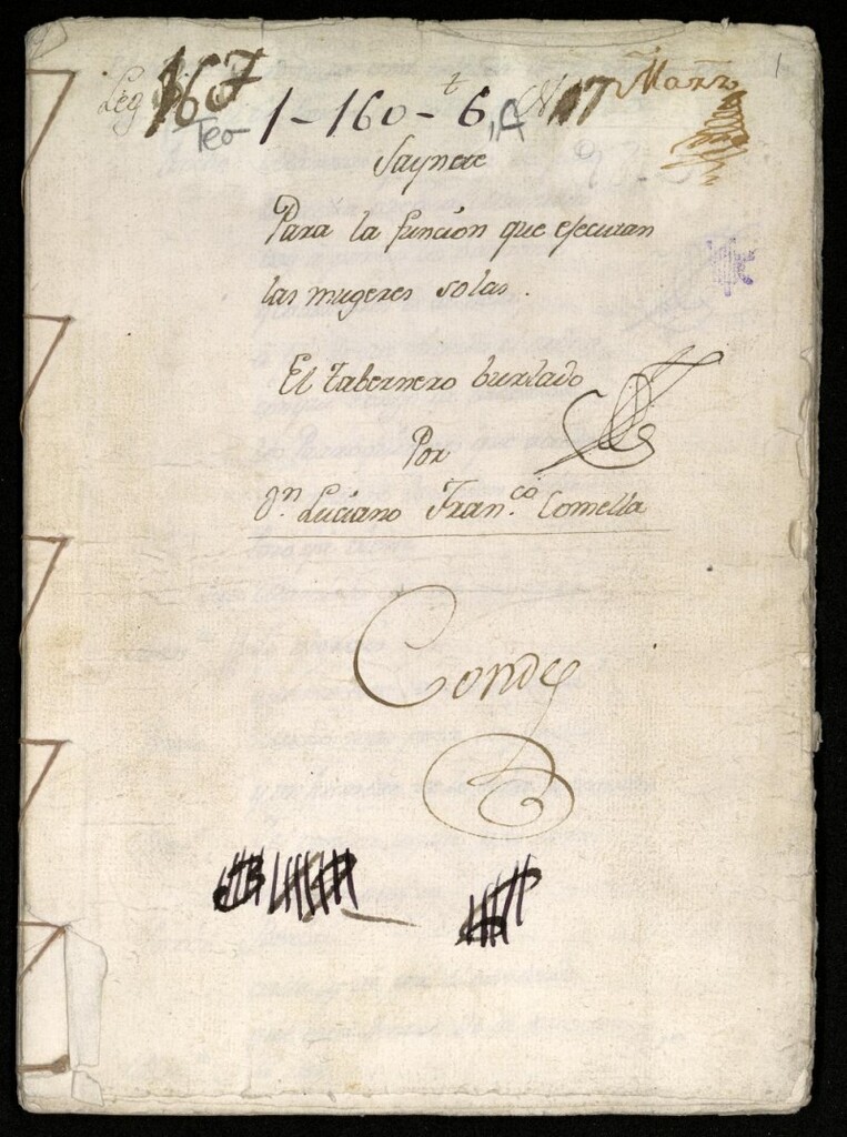 Miniatura de Saynete para la funcion que ejecutan las mugeres solas, El tabernero burlado