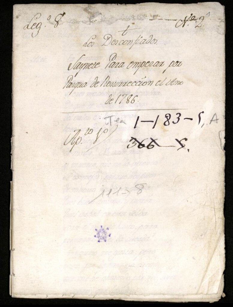 Miniatura de Los Desconfiados: Saynete Para empezar por Pasqua de Resurrección el Año de 1786