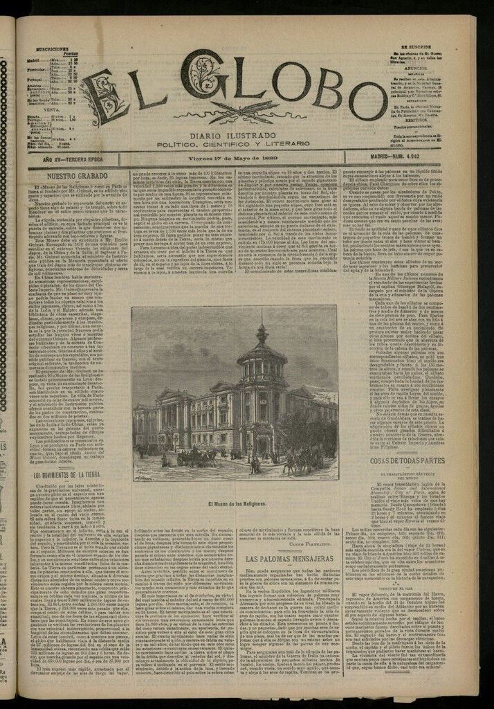Miniatura de El Globo : diario ilustrado del 17 de mayo de 1889, nº 4942
