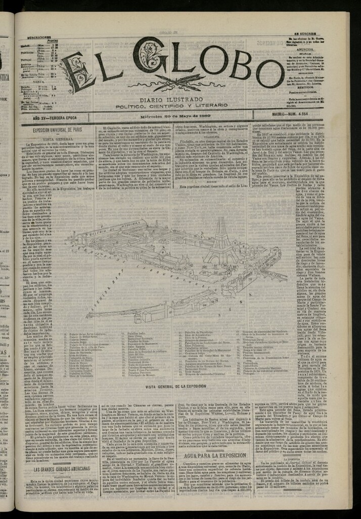 Miniatura de El Globo : diario ilustrado del 29 de mayo de 1889, nº 4954