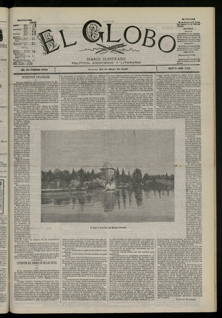 Miniatura de El Globo : diario ilustrado del 30 de mayo de 1889, nº 4955