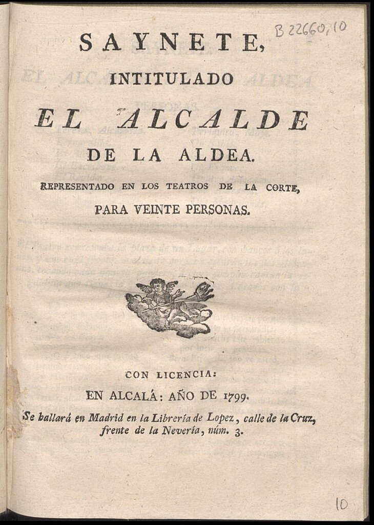 Miniatura de Saynete intitulado El alcalde de la aldea