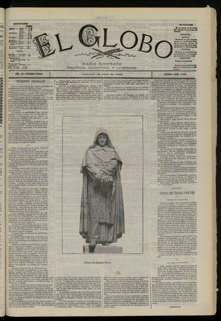 Miniatura de El Globo : diario ilustrado del 10 de junio de 1889, nº 4966