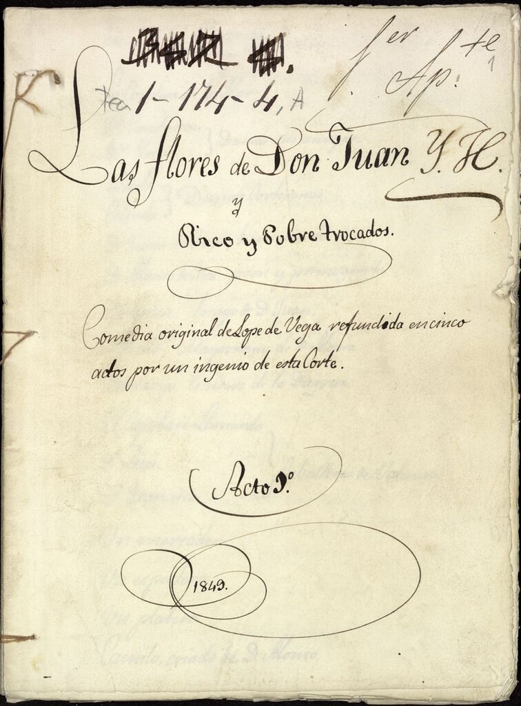 Miniatura de Las flores de Don Juan y Rico y pobre trocados