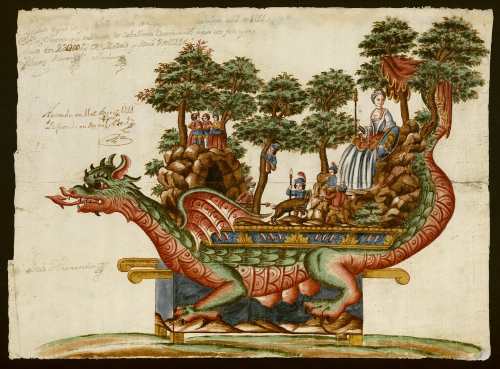 Miniatura de Tarasca para la procesión del Corpus de 1744