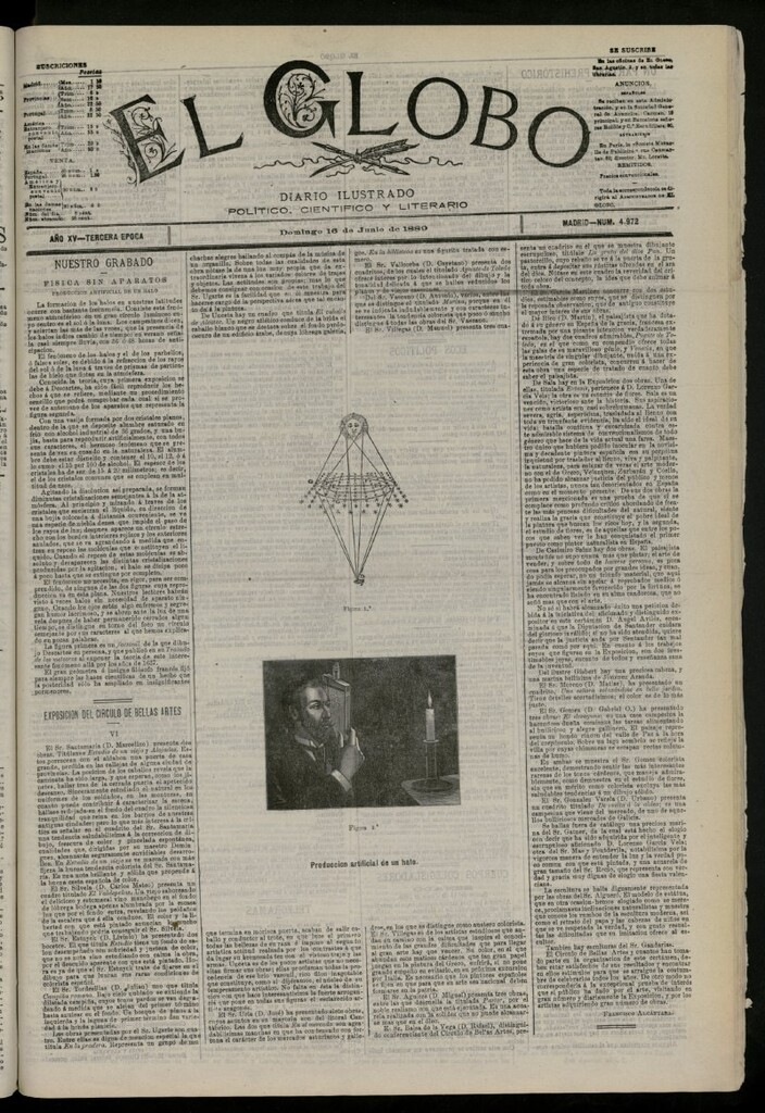 Miniatura de El Globo : diario ilustrado del 16 de junio de 1889, nº 4972