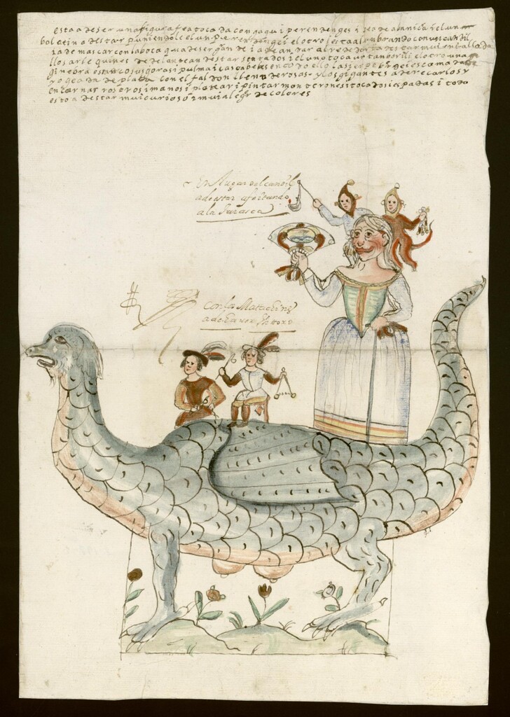 Miniatura de Tarasca para la procesión del Corpus de 1667
