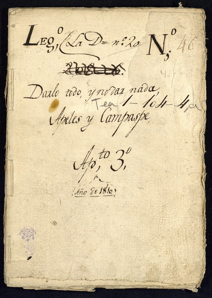 Miniatura de Apeles y Campaspe