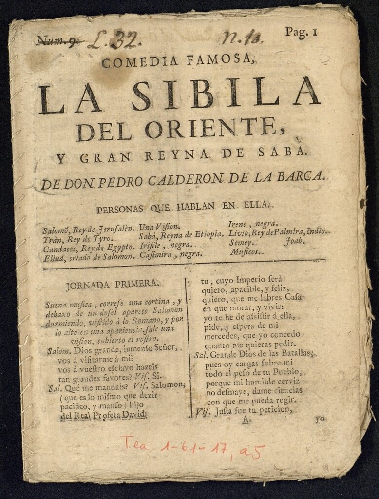 Miniatura de La sibila del Oriente y gran reina de Saba