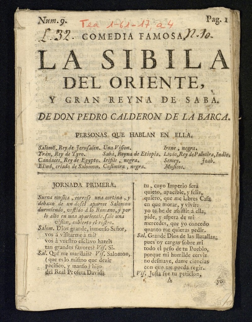 Miniatura de La sibila de oriente y gran reina de Saba