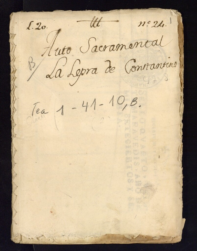 Miniatura de La lepra de Constantino: Auto sacramental