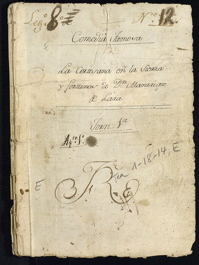 Miniatura de La cortesana en la sierra y fortunas de Dn. Manrique de Lara : comedia